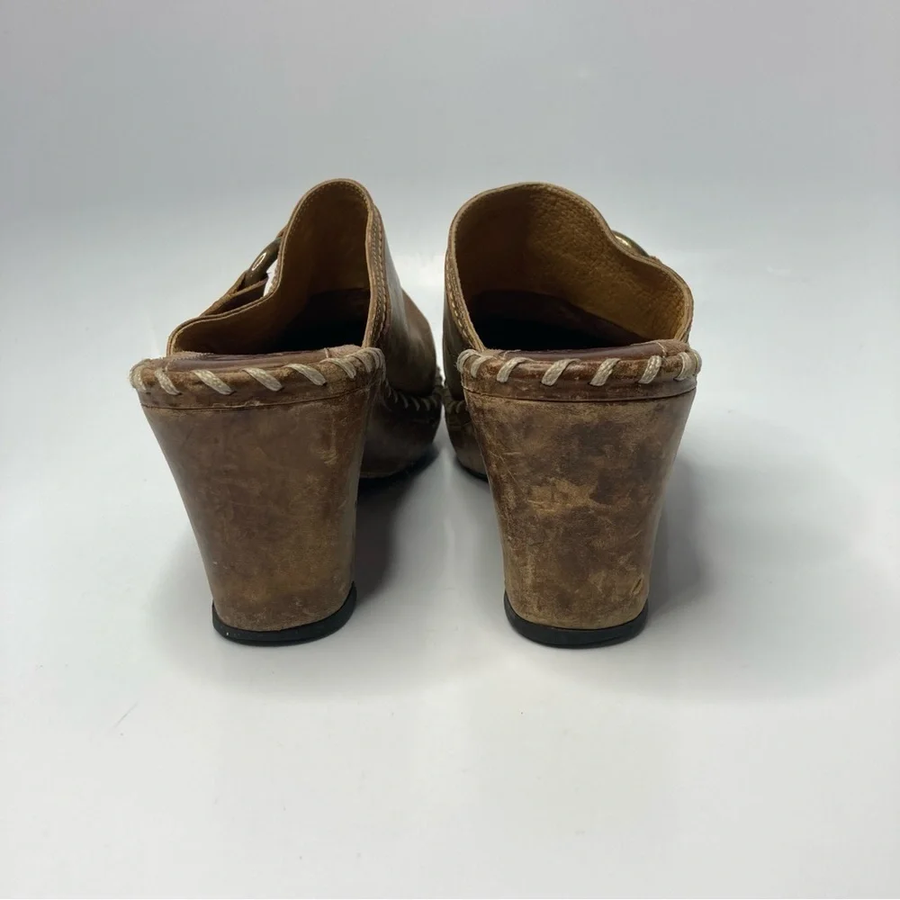 Vintage‎ Frye Charlotte ring leather mules clogs size 7 - Picture 4 of 16